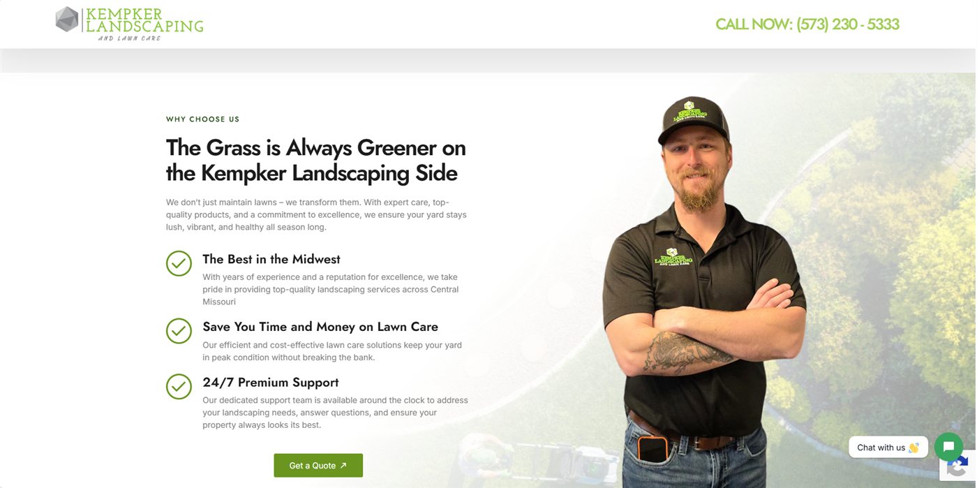 Kempker Landscaping section explaining why customers choose them